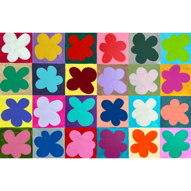 WarholStyle Colorful Flowers Painting by Sasha Robinson | ArtMajeur