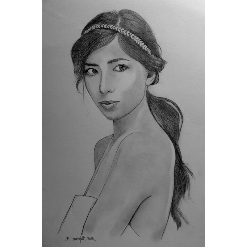 Christine Idiivil Drawing by Philippe Cormault | ArtMajeur