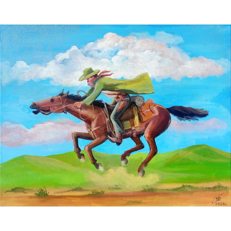 Speed Of Freedom Painting by Kairat Zhunus Kairat Zhunus | ArtMajeur