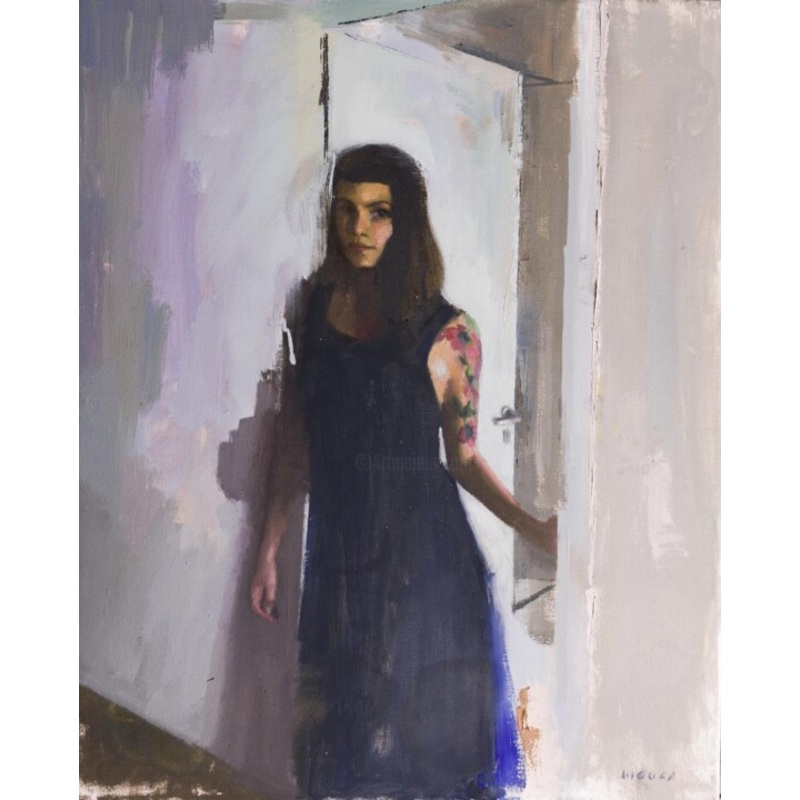 Woman With A Flowered Arm Painting by Guido Mauas | ArtMajeur