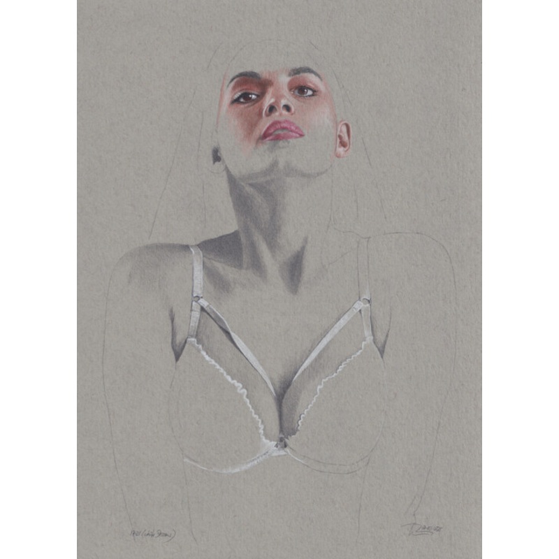 White Dessous (17:21) Drawing by Walter Roos | ArtMajeur