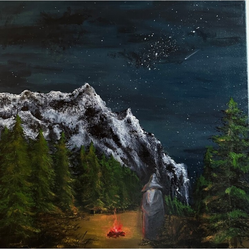Wizard By The Campfire Painting by Maria Eduarda Isidoro | ArtMajeur