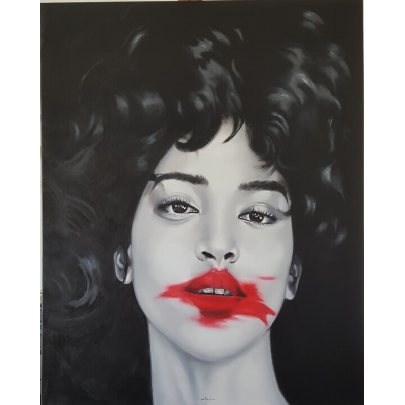 You Have A Stain On Your Lips Painting by Luigi Maria De Rubeis | ArtMajeur
