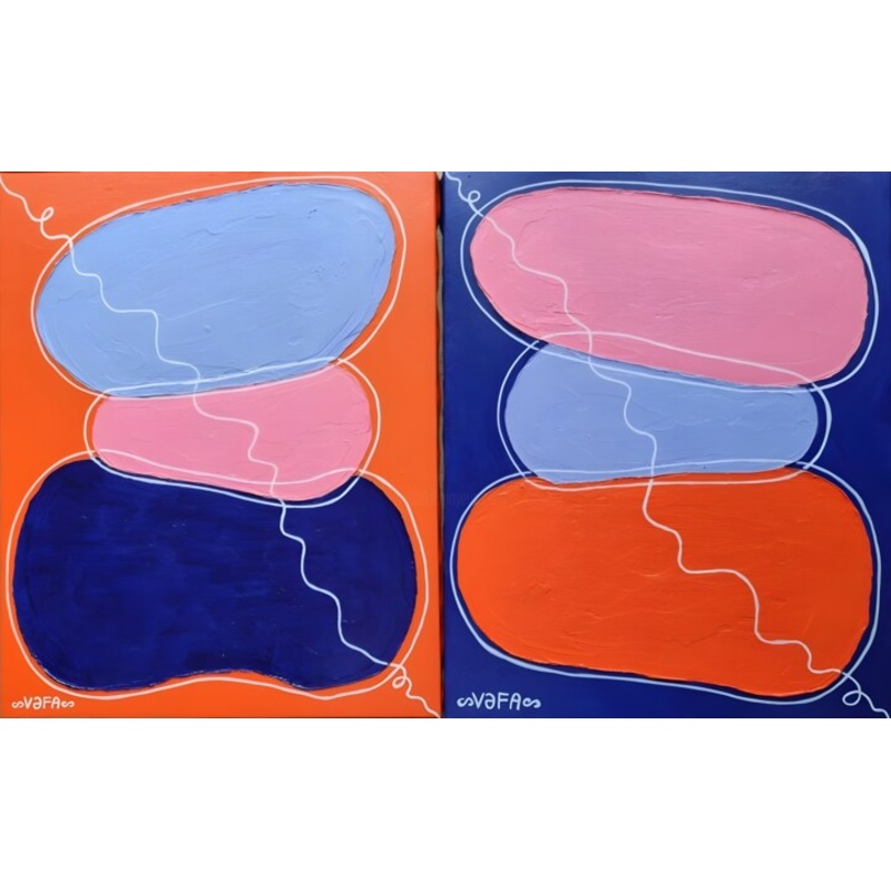 Zen Minimalism.stones In Azure Blue & Ha Painting by Vafa Majidli | ArtMajeur