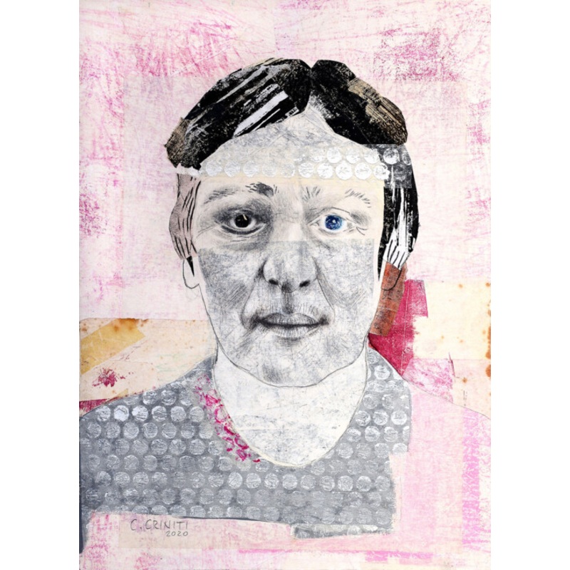 Woman With A Blue Eye Collages by Chiara Criniti | ArtMajeur