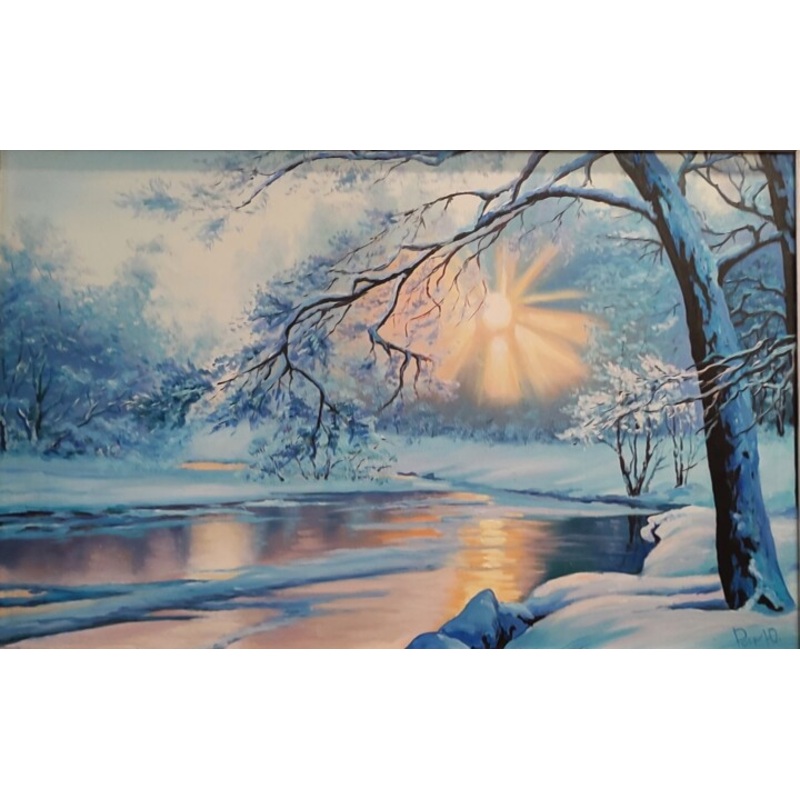 Winter Dawn Painting by Yurii Roik | ArtMajeur