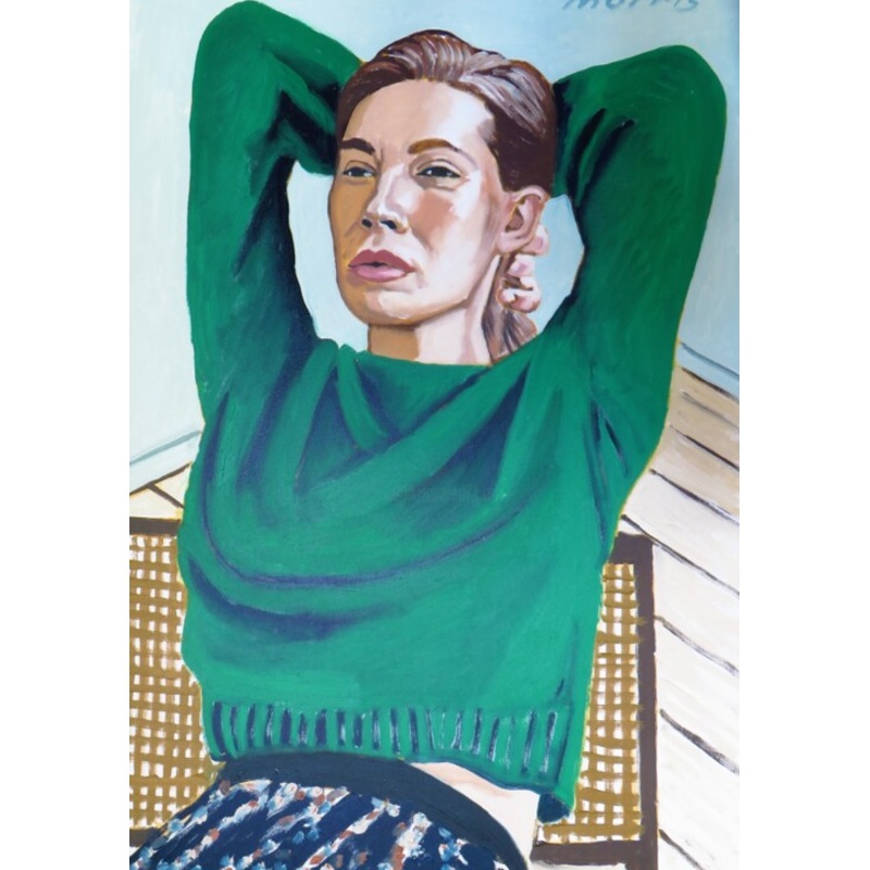 Young Woman Relaxing Painting by Graeme Morris | ArtMajeur