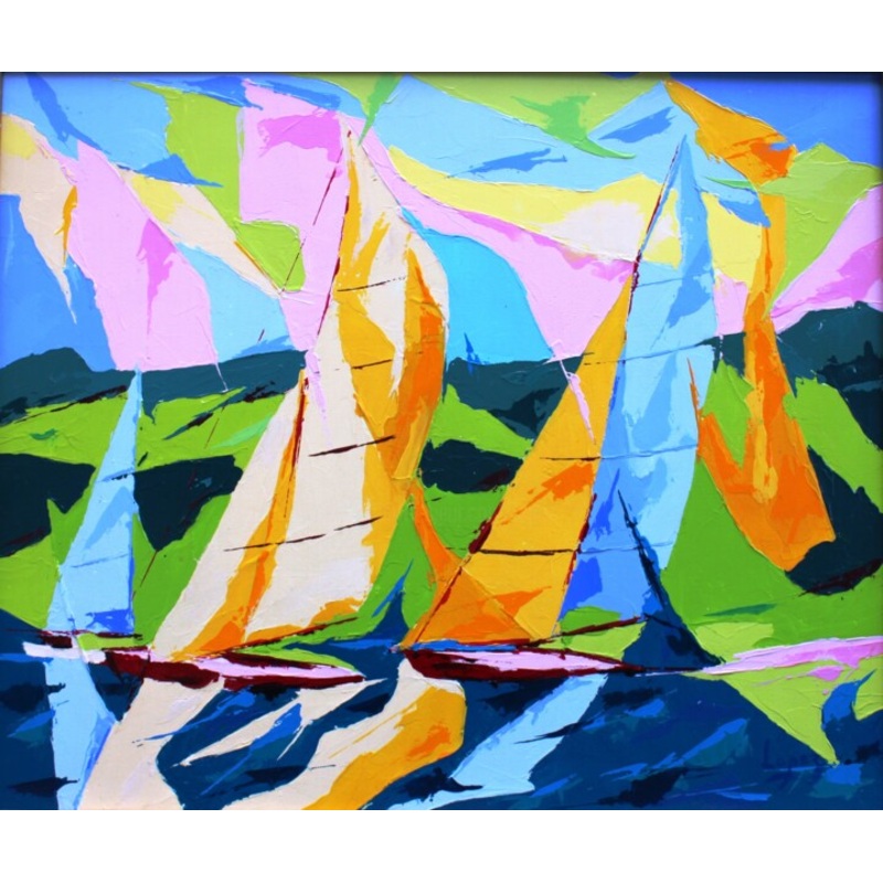470 Rgate En Bord De Cote Painting by Jean-Luc Lopez | ArtMajeur