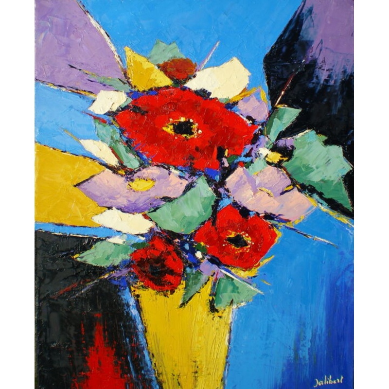 Le-Vase-Jaune Painting by Francis Jalibert | ArtMajeur