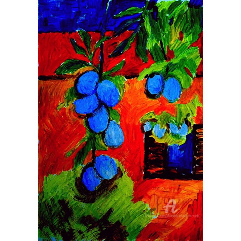 Les Prunes/Samo Sljiva Sljivu Sljivi/ Painting by Slobodan Spasojevic (Spaki) | ArtMajeur