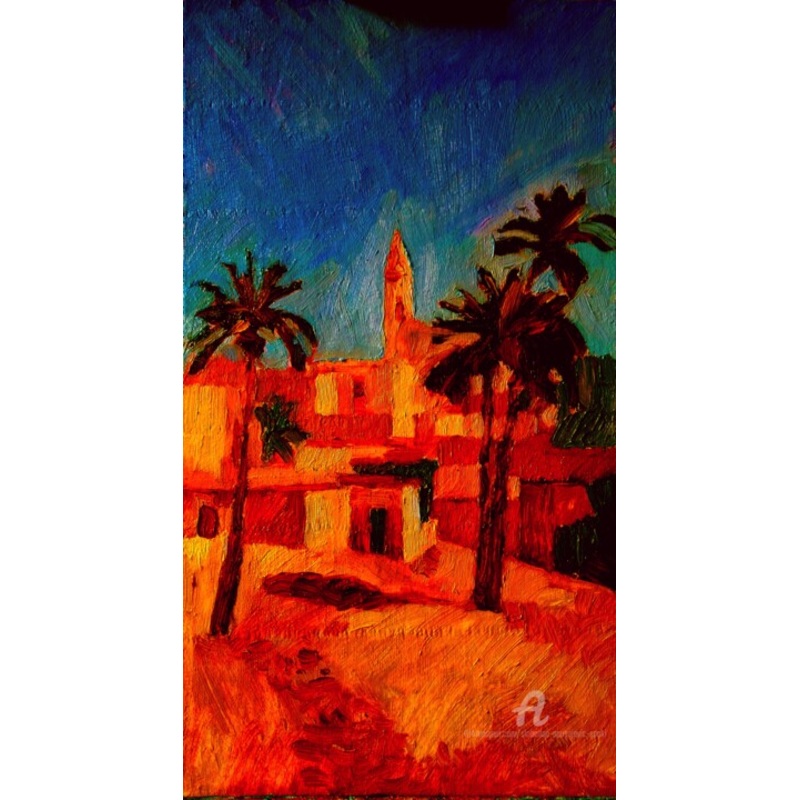 Quelque Part En Afrique Painting by Slobodan Spasojevic (Spaki) | ArtMajeur