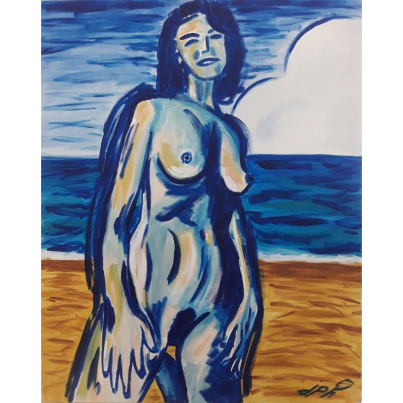 A-La-Plage Painting by Jean Philippe Dufau | ArtMajeur