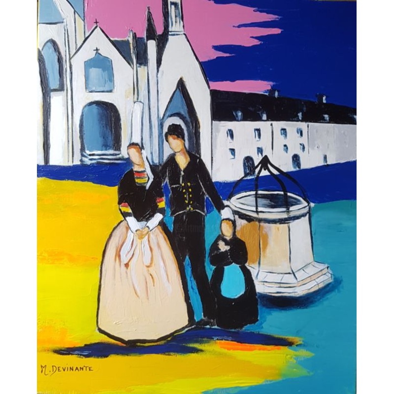 A Locronan Painting by Michele Devinante | ArtMajeur