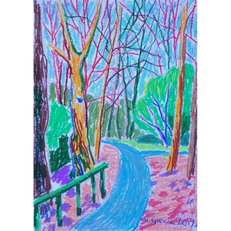 A Path In Plein Air Painting by Maja Grecic | ArtMajeur