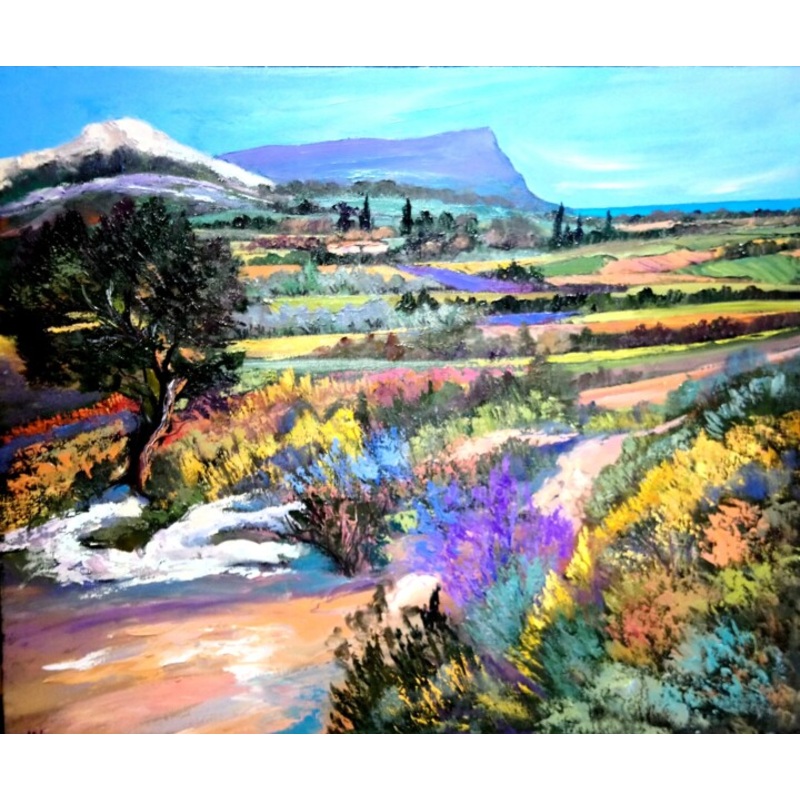 Vue Sur Cassis Painting by Milorv | ArtMajeur