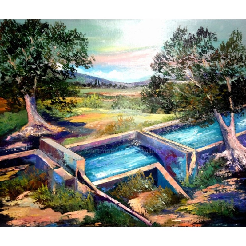 Vue Sur Le Canal De Provence Painting by Milorv | ArtMajeur