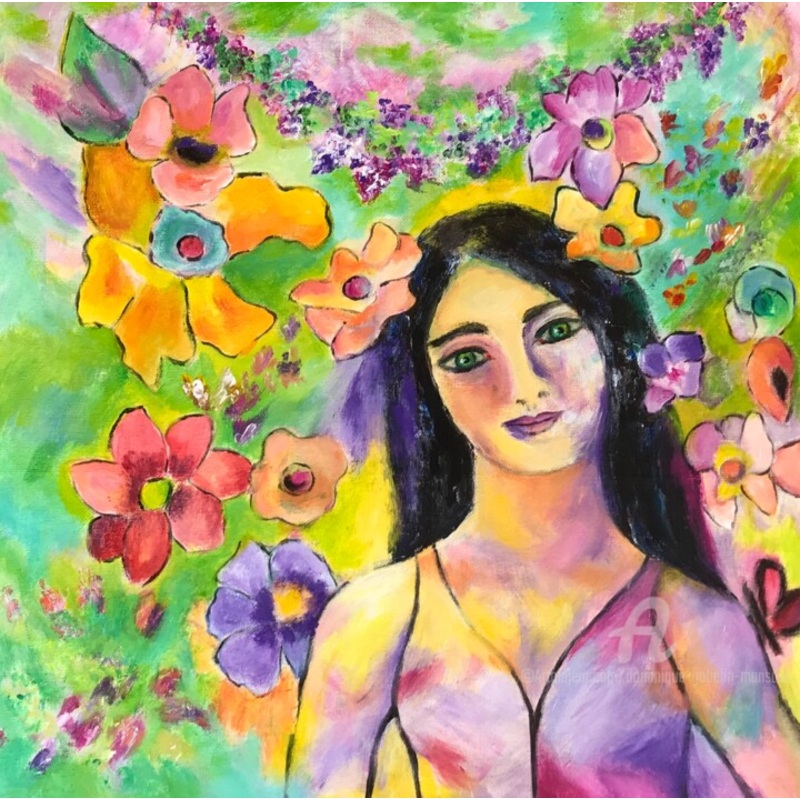 20 Ans Le Printemps Painting by Dominique Gobelin Mansour | ArtMajeur