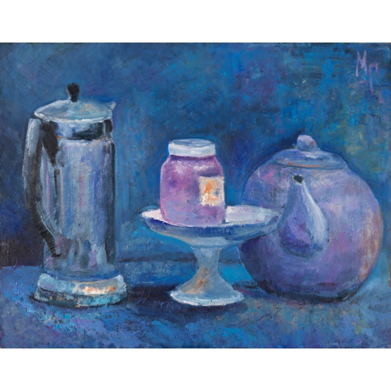 Watching Blue… Painting by Maria Mikhaylova-Goldman | ArtMajeur