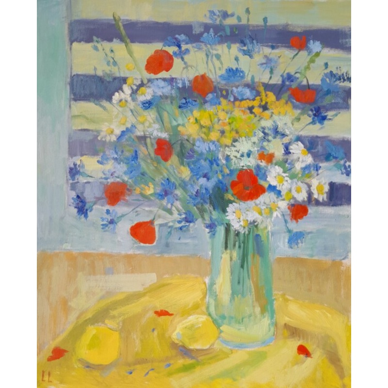 Wild Flowers Expression Painting by Liudmyla Lelechenko | ArtMajeur
