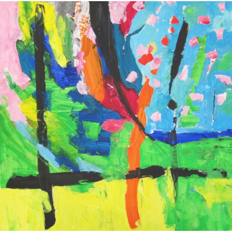 Abstract Park With Tree In A Flower Painting by Simonida Djordjevic | ArtMajeur