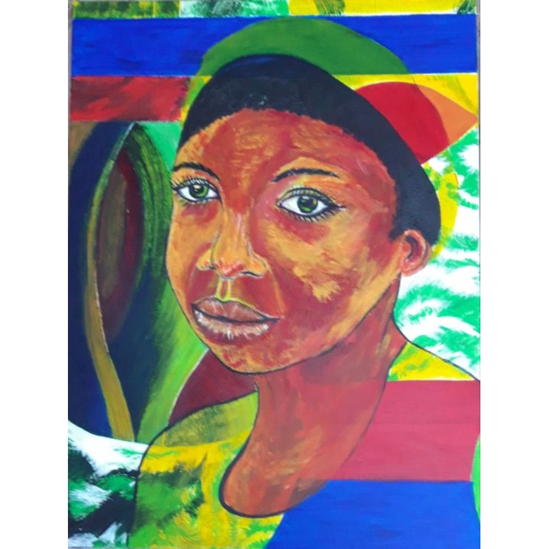 African Beauty Painting by Brigitte Math (MBL) | ArtMajeur