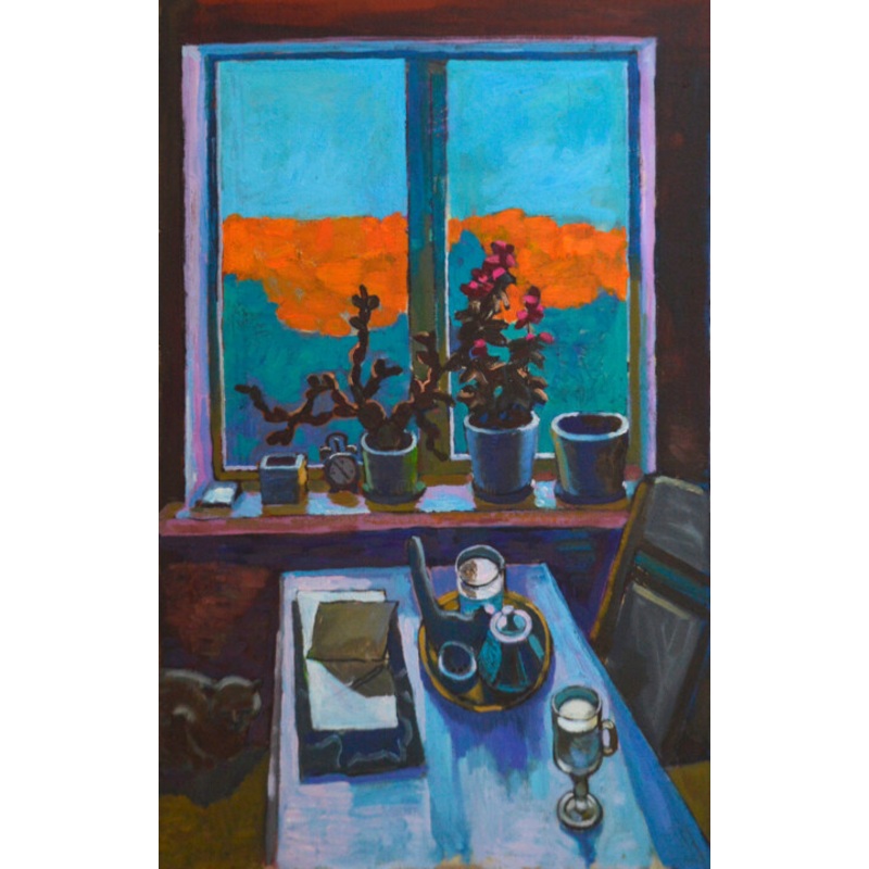 Window Painting by Mykola Kozlovskyi | ArtMajeur