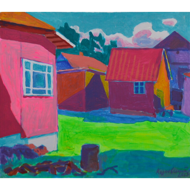 Yard. No. 2 Painting by Mykola Kozlovskyi | ArtMajeur
