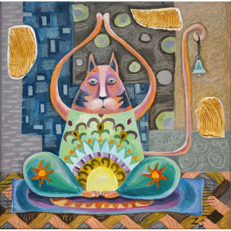Yoga Painting by Zora | ArtMajeur