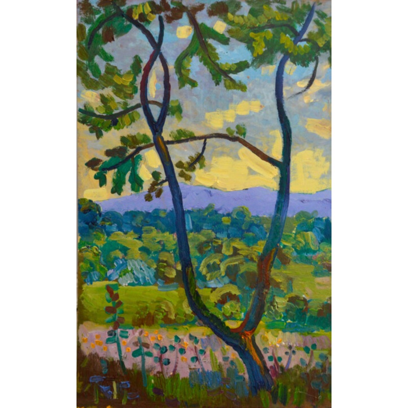 A View From The Orchard Painting by Mykola Kozlovskyi | ArtMajeur