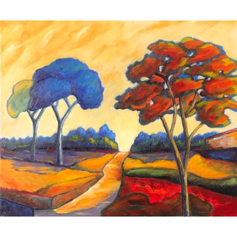 23- Les 3 Arbres Painting by Guy Raimon Cuisinier | ArtMajeur