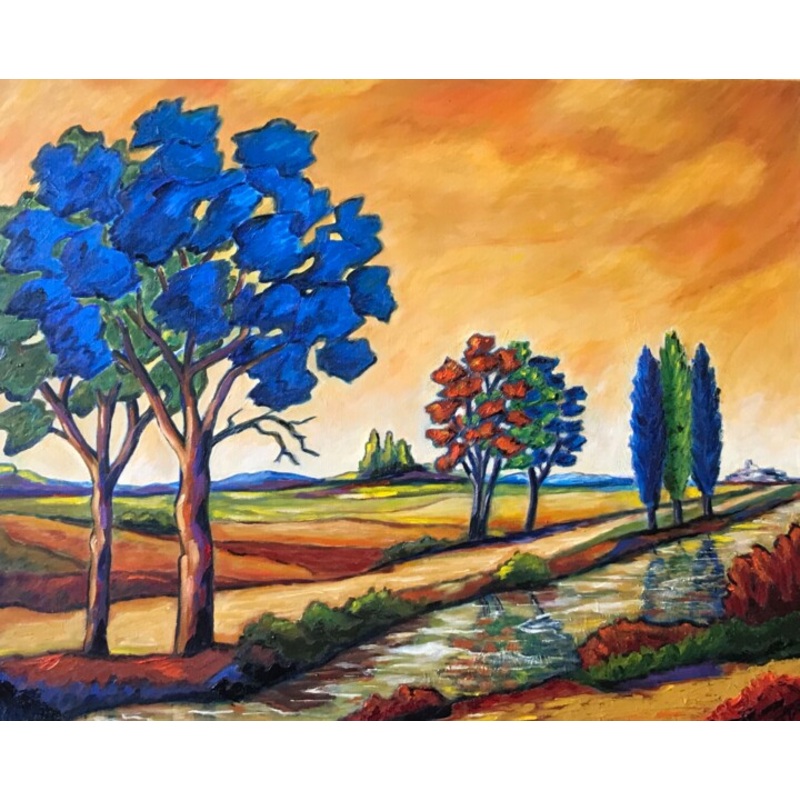 19-Vers L’arrire Pays Painting by Guy Raimon Cuisinier | ArtMajeur