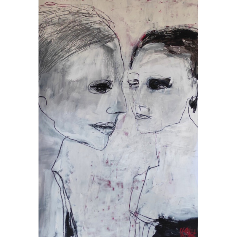 Zwei Frauen 01 Drawing by Barbara Kroll | ArtMajeur