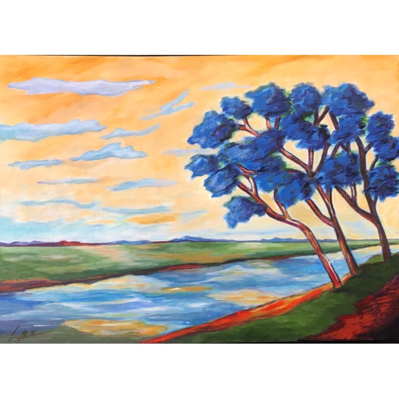 20- Canal En Camargue Painting by Guy Raimon Cuisinier | ArtMajeur