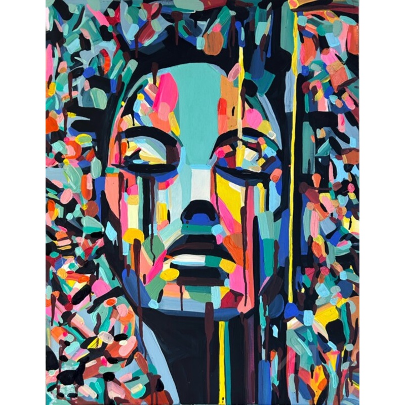 Abstract Female Portrait Painting Painting by Julia Brinkfrau | ArtMajeur