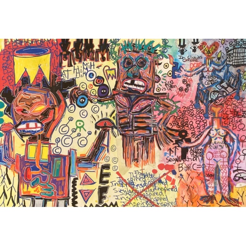 Basquiat Hambles Bacon Painting by Cecily-Rose Ceillam | ArtMajeur