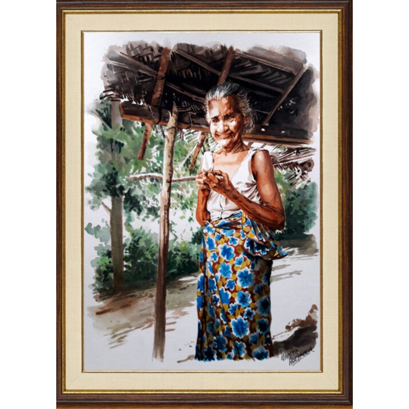 Graceful Lives Painting by Gamini Abeykoon | ArtMajeur
