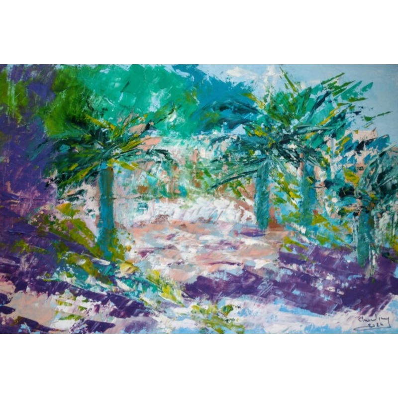 La Bambouseraie Painting by Claudine Brazzi | ArtMajeur