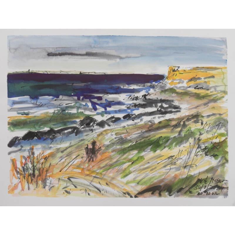 Windiger Abend / Urehoved / r Painting by Ute Meyer | ArtMajeur