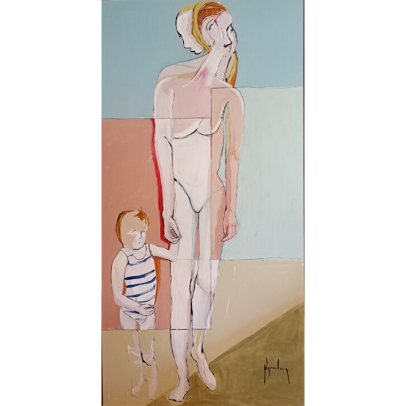 #25Moeder En Kind Painting by F Ghysenberg | ArtMajeur