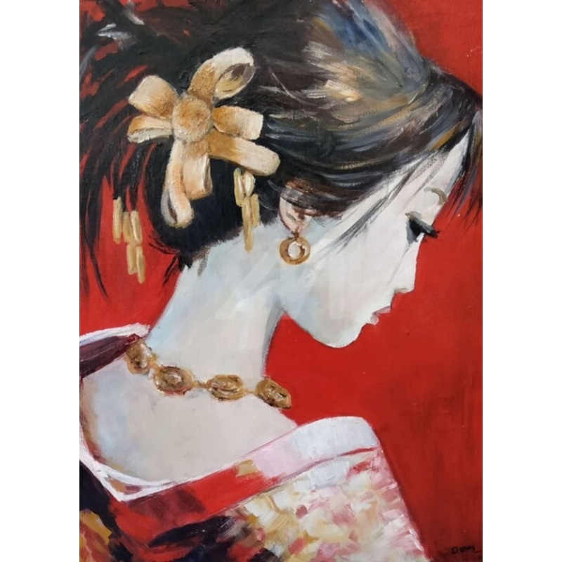Yoko Painting by Dominique Bonhommet | ArtMajeur