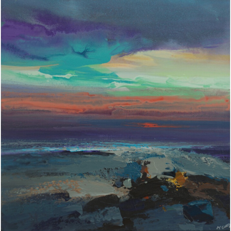 Wintry Dusk Monreith Painting by Kevan Mcginty | ArtMajeur