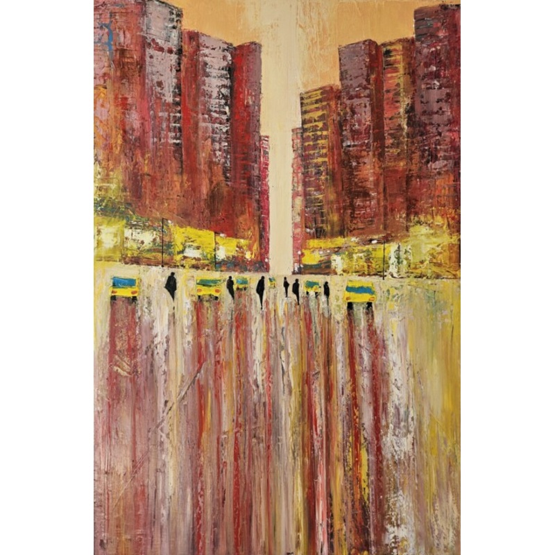 Yellow Taxi Painting by Mariusz Makula | ArtMajeur