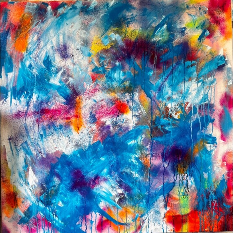‘Breakthrough’  (36 X 36) – Mixed Medi Painting by Annette Aspen | ArtMajeur