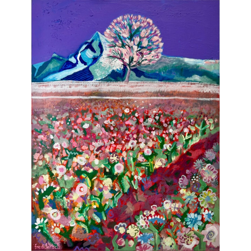 Wo Die Berge Trumen Painting by Fredi Gertsch | ArtMajeur