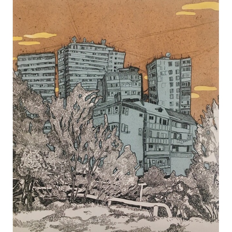 ”Cityscape” Painting by Raffi Ghazaryan | ArtMajeur