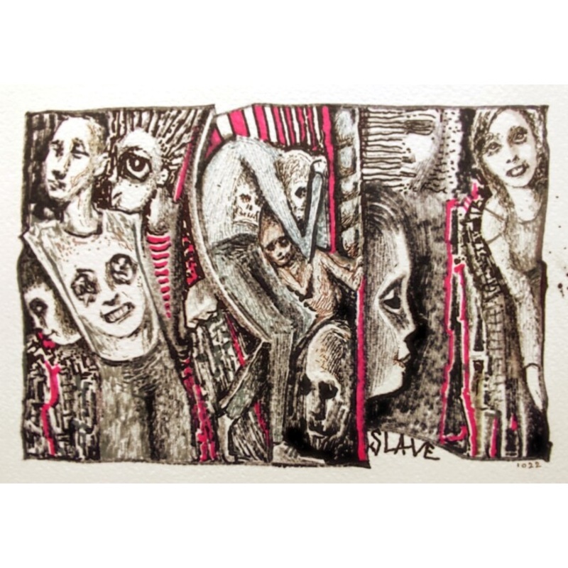 -Slave- Drawing by Milto Sideris | ArtMajeur
