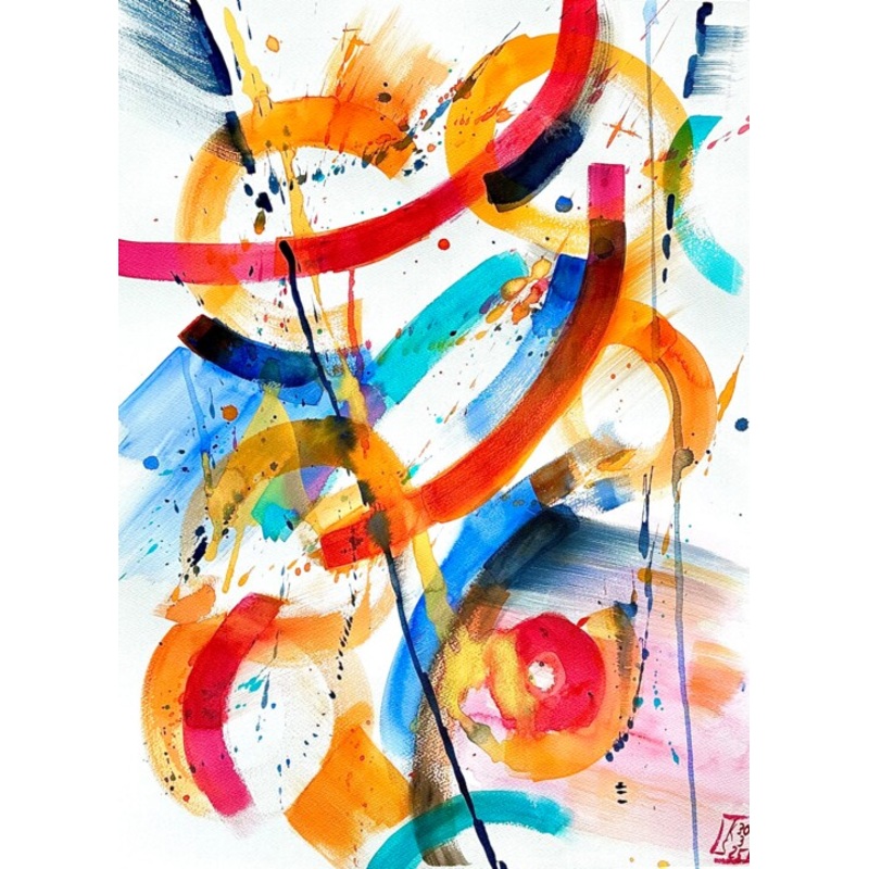 Zeit Flow Ii Painting by Klaus Stieghorst (KS) | ArtMajeur