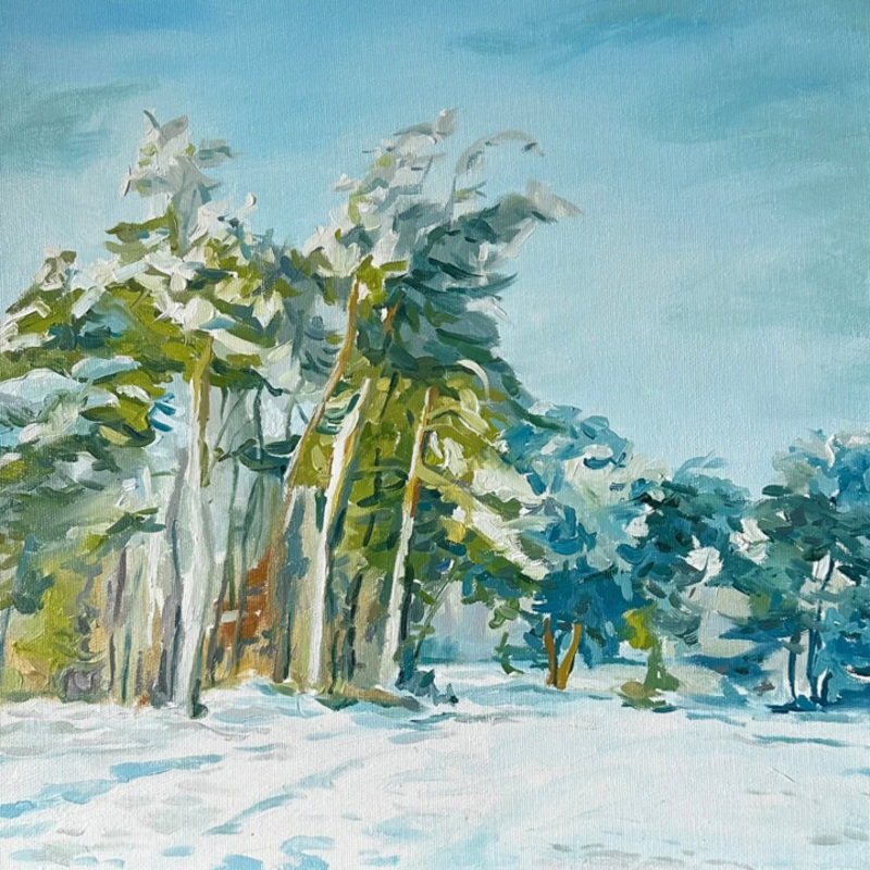 Zima Painting by Lena Skarus | ArtMajeur
