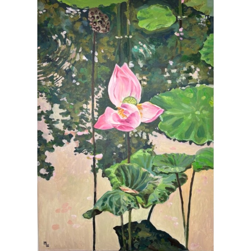 Whispers Of The Lotus Painting by Tatiana Shakh | ArtMajeur