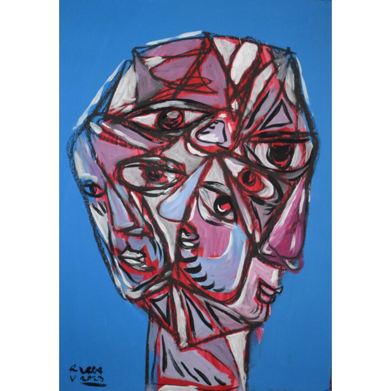 ‘ Mask 2023’ Drawing by Roman Lasa | ArtMajeur